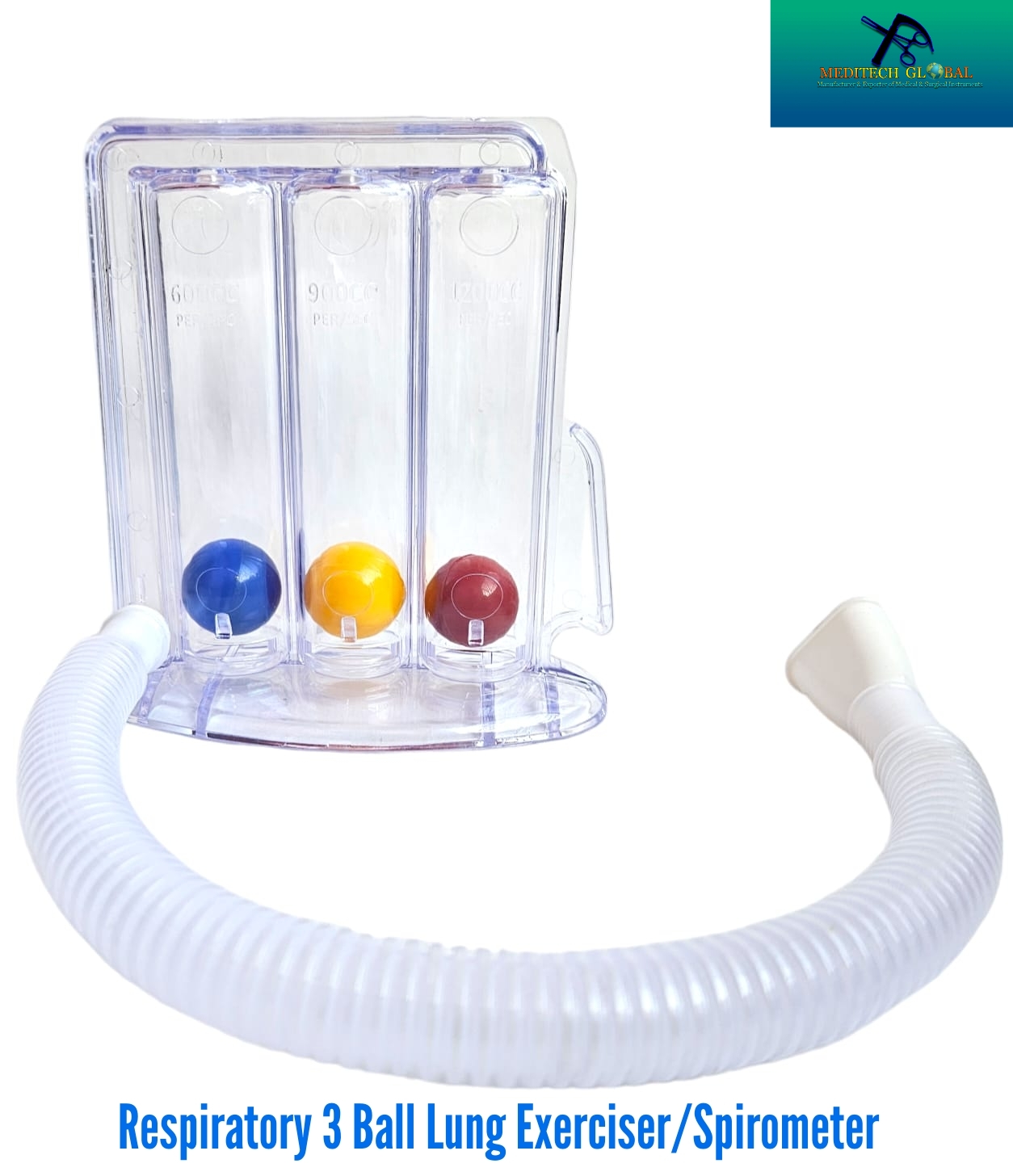 MEDITECH GLOBAL Respiratory 3 Ball Lung Exerciser- Spirometer